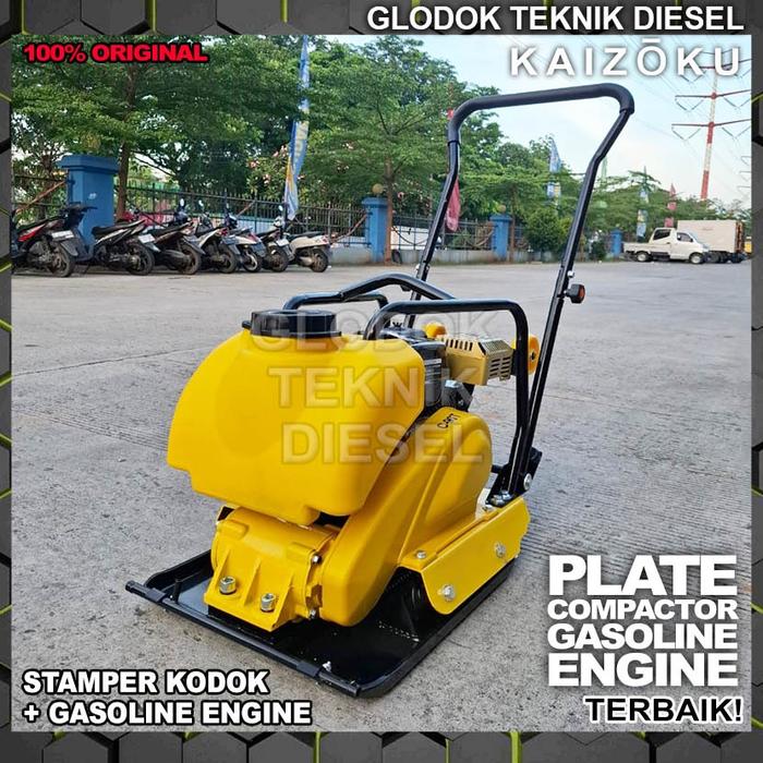 Mesin Stamper Kodok Tangki Air + Solar Diesel Engine C 90T Plate Compactor Machine + Water Tank + Pe