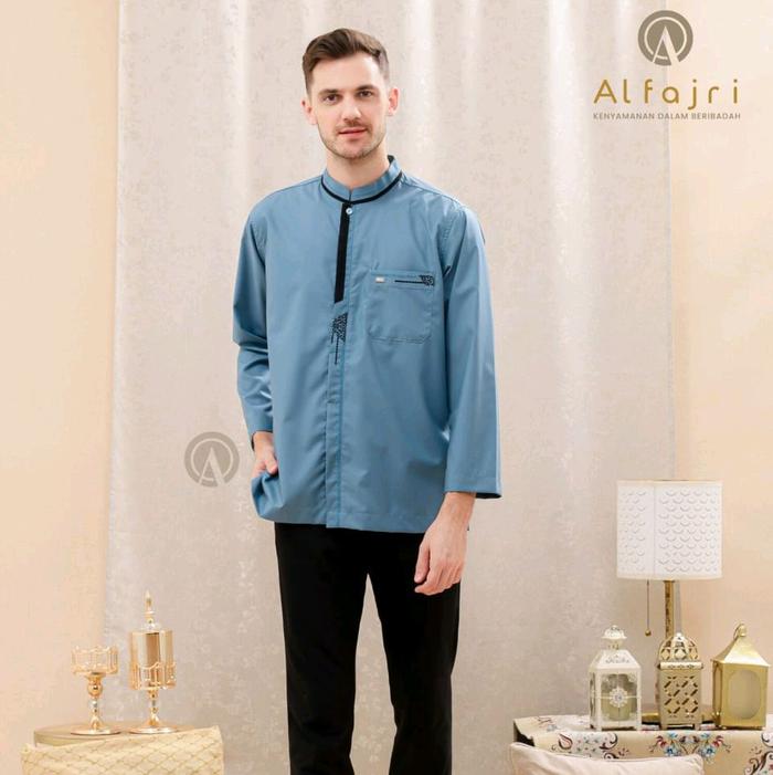 Al Fajri | Baju Koko Dewasa | Baku Koko Lengan Panjang Blong | Baju Koko Bordir Jumna