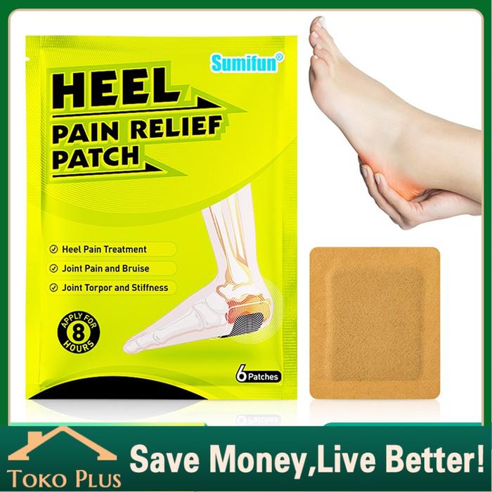 6Pcs koyo tumit sakit kaki Sumifun Plester Koyo Nyeri Kaki Untuk Nyeri Sendi Kaki Mengatasi Tumit Te