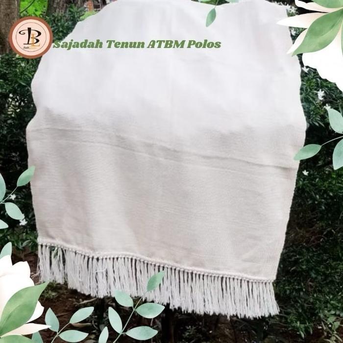 BERKUALITAS Sajadah Tenun ATBM Polos/Sajadah Tenun ATBM Polos Untuk Ecoprint/sajadah ATBM Polos Puti