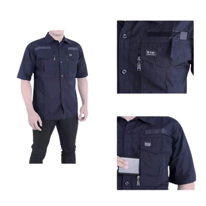 Kemeja Tactical WTAC Lengan Pendek Pria (Baju Kerja Lapangan)