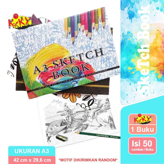 Kiky Sketchbook A3 BUKU GAMBAR KIKY A4 UKURAN 20X30 TERMURAH Buku Sketsa