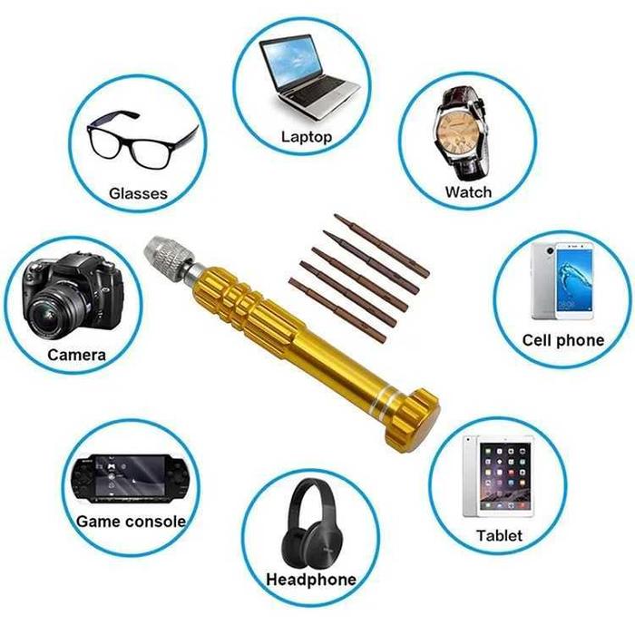 Obeng Mini Set 5 in 1 HP Handphone Kecil Obeng Set 5in1 Reparasi Smartphone Maintenance Tools