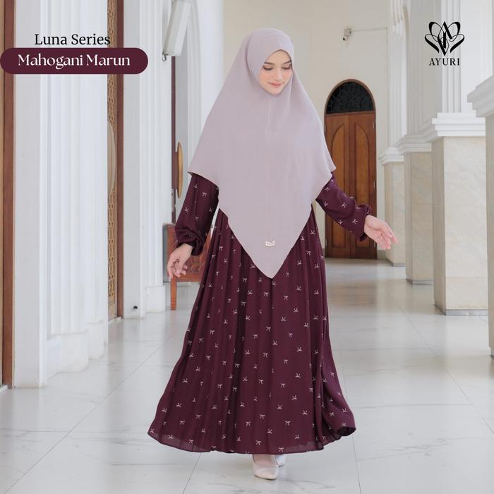 gamis premium luna | ayuri | gamis rayon | busui | gamis jumbo|atelier angelina |ditsy | le khari