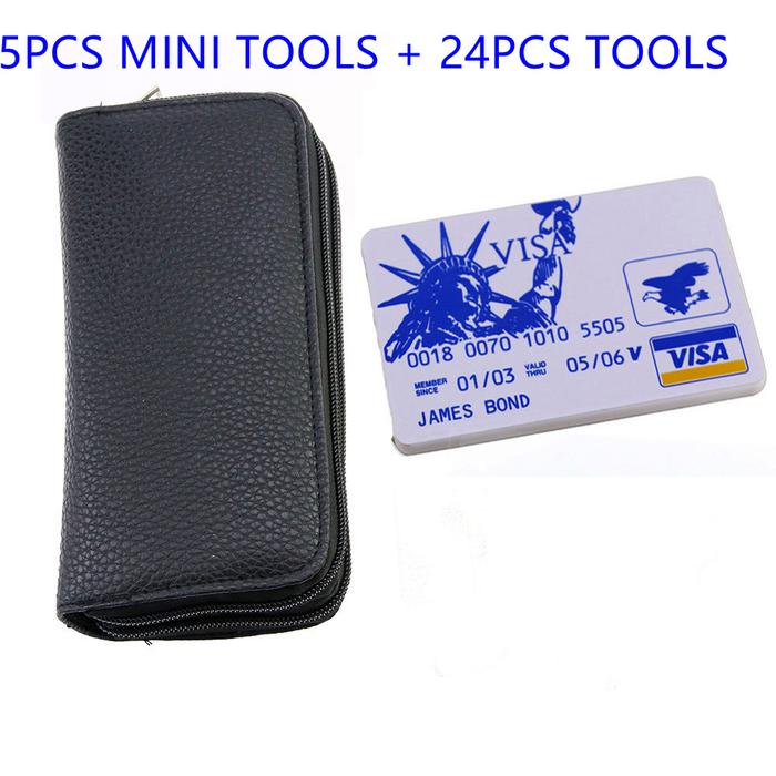 HOT 24pcs Titanium Goso Lock Pick tool Set with Mini Card Tools