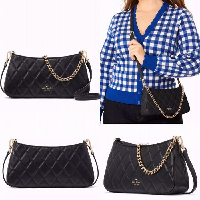 KS carey convertible crossbody smooth quilted black