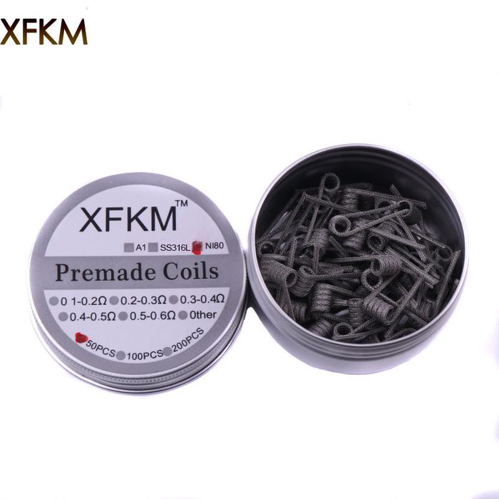 XFKM 50pcs Super Alien Clapton Coil two core fused clapton juggernaut