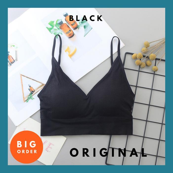 BRALLETE WANITA UNDERWEAR CEWEK SUPER LEMBUT DAN NYAMAN BH PREMIUM KOREA BH32 - BLACK