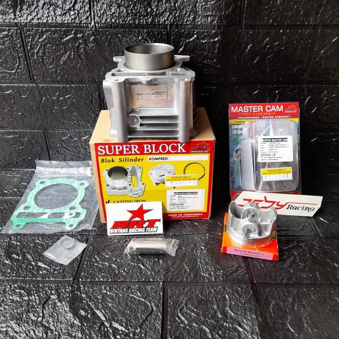 COD PAKET BORE UP BRT MIO SOUL NOUVO FINO KARBU BLOK PISTON BRT CAST IRON