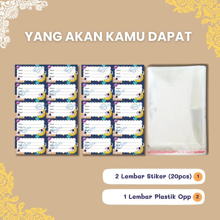 Stiker Mapel / Stiker Label Nama Buku Sekolah Karekter / Label Buku / Stiker Buku Pelajaran Smp Sma