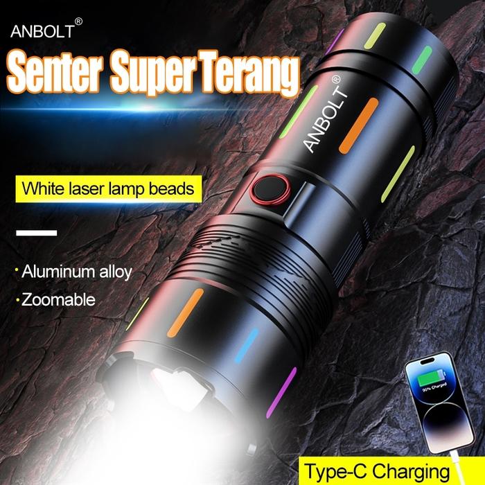 【Anbolt-Toko Andalan Resmi】 G35Pro Senter Led Super Terang Tahan Lama Zoomable Senter 100000 Lumens