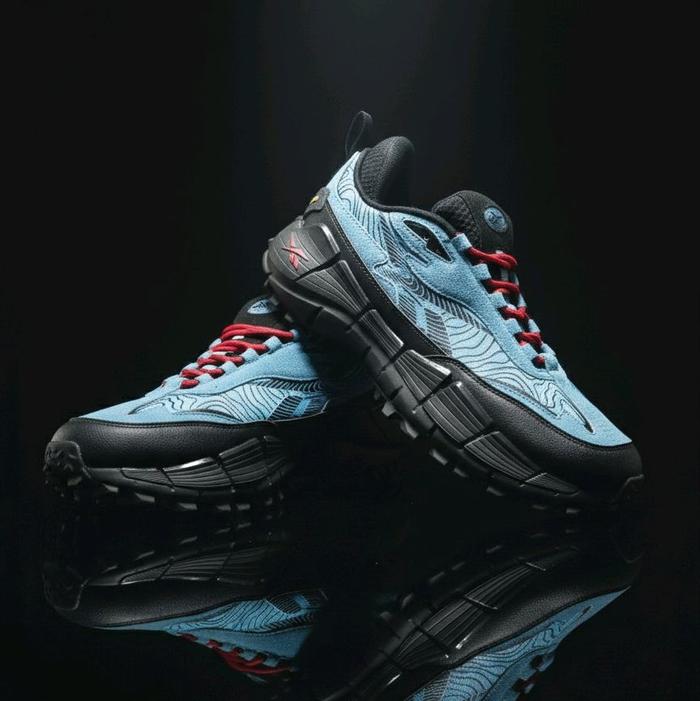 Sepatu Sneakers Reebok Zig Kinetica 2.5 Edge Steely Blue (Size 44)