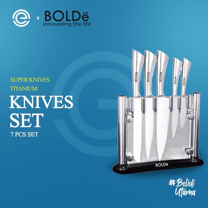 BOLDe Pisau Dapur Stainless Set Titanium - Super Knives