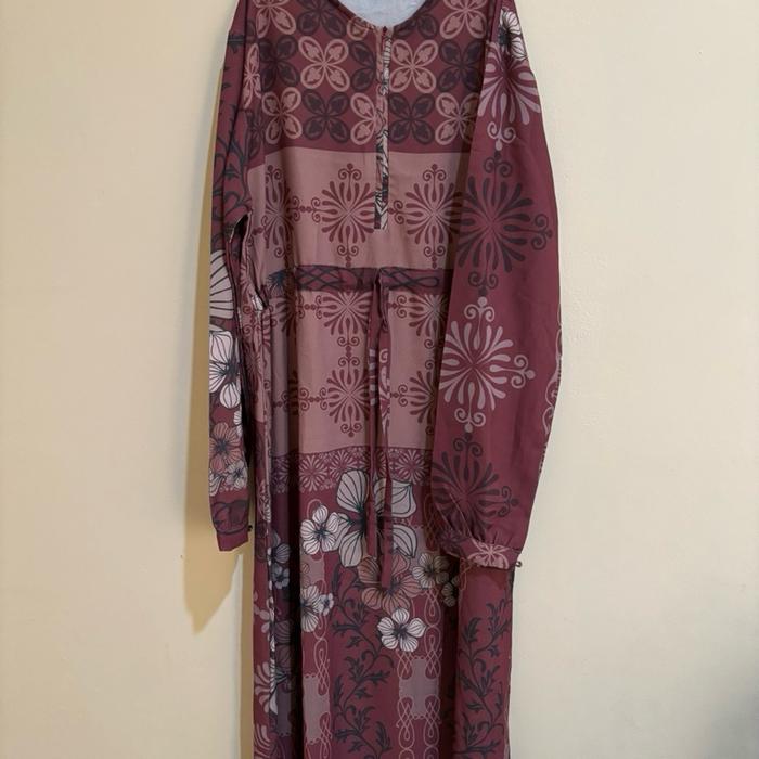 Gamis rok panjang my lady warna maroon Wanita Dress Dewasa