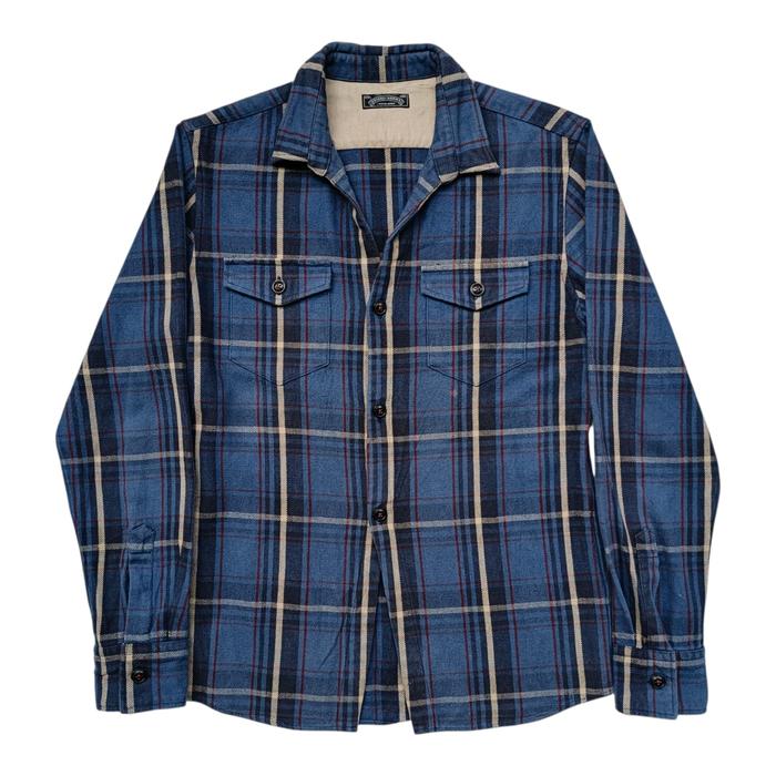 291295=HOMME Heavyweight Plaid Flannel Shirt