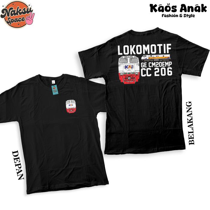 KAOS KERETA API LOKOMOTIF CC 206 BAJU ANAK