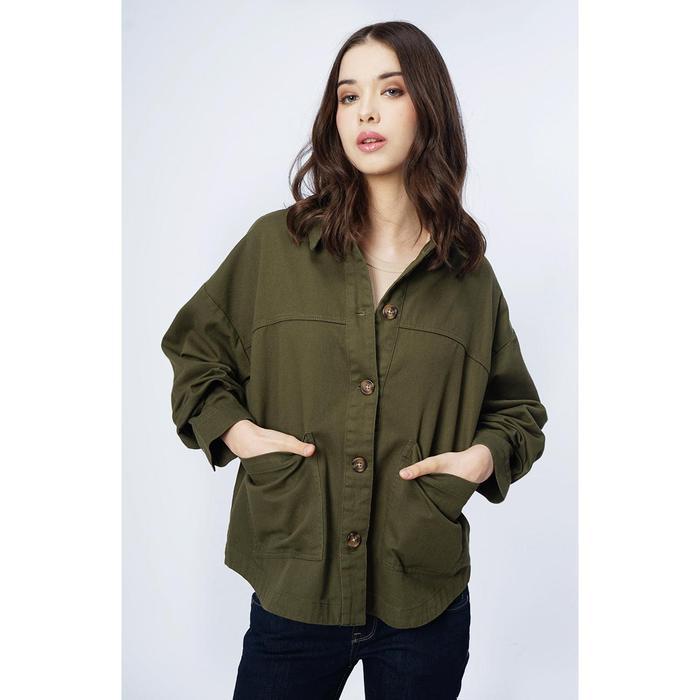 Logo Jeans Jaket Zeline Army 34411L5Ar
