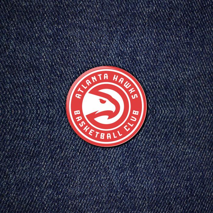Atlanta Hawks - Pin Acrylic Enamel Pin Style Aksesoris buat Tas, Jacket, Topi Akrilik Clips