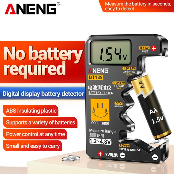 ANENG Cell Battery Tester Universal Battery Life Tester LCD Display