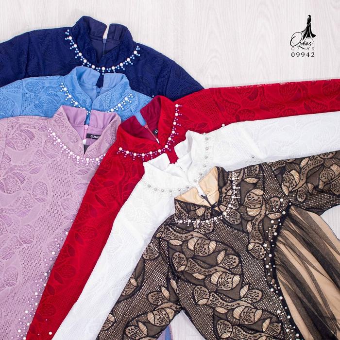 GAMIS OZIAS BROKAT HARUKA 3D & FIORA 09883 09942 I Gamis Anak Remaja I Fashion Muslimah I LD 80 LD 9
