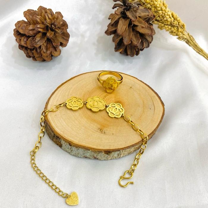 Rekomendasi set gelang dan cincin  mewah