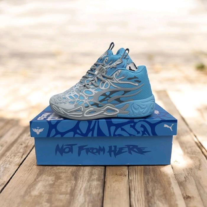 Sepatu Unisex Puma Lamelo Ball MB 04 Grey Blue Original Guarantee
