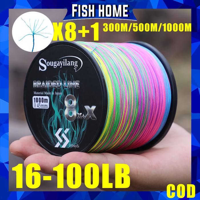 Sougayilang Senar pe Pancing Kuat Senar Pancing 300M 500M 1000M PE 8+X Stands Braided  Helai Tali Pa
