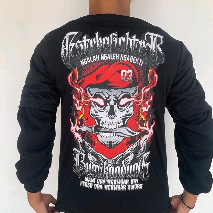 Sweater PSHW Esteka Fighter Bumi Kandung, Denjaka Sablon Dtf By Sweapo.id