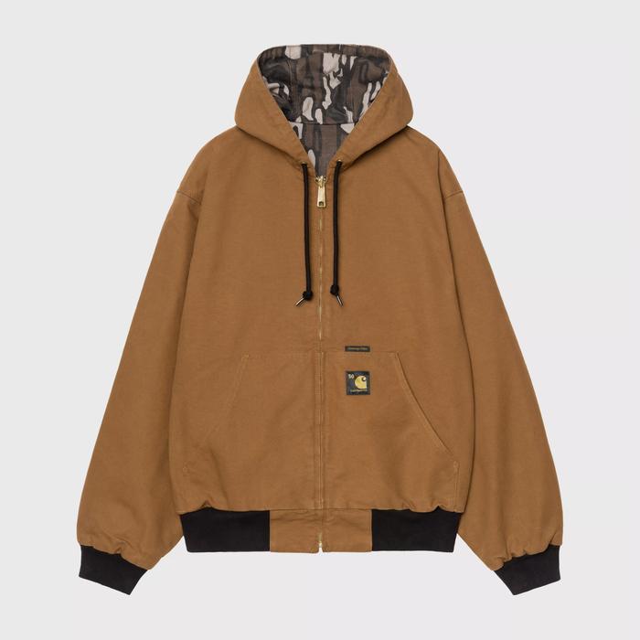 CARHARTT WIP 50TH ANNIVERSARY EDITION REVERSIBLE OG ACTIVE DEARBORN CANVAS JACKET  HAMILTON BROWN CA