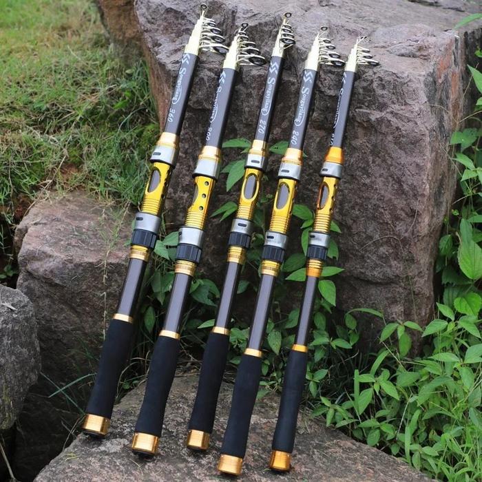 TERLARIS Pancing laut Joran Pancing 210-360cm Di Luar Ruangan, Alat Pancing Air Laut Air Tawar Panci