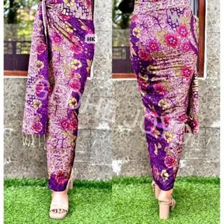 kamen bali kain batik kain jarik set selendang wanita sutra paris atbm motif batik mawar terbaru 202