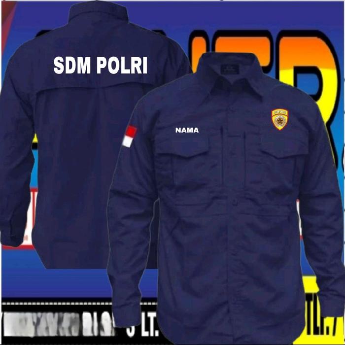 kemeja tactical SDM POLRI kemeja bordir SDM POLRI kemeja SDM POLRI baju SDM POLRI seragam SDM POLRI