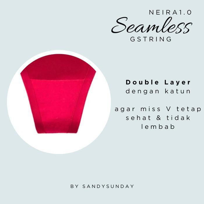 G String Seamless (Fit To Xl)  | Celana Dalam Seamless Gym Yoga | Thong Jistring - Neira Sandysunday