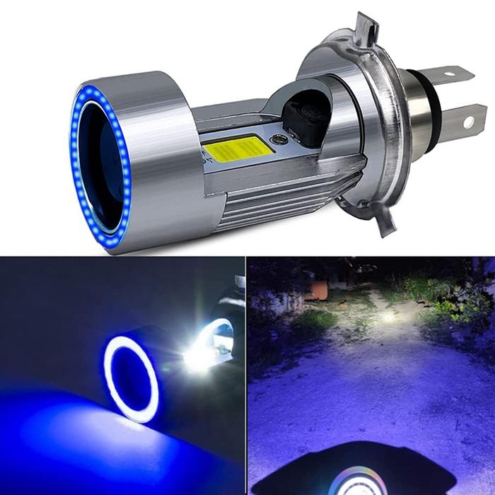 H4 Bohlam Lampu Depan LED Lampu Sorot Motor Hi/Lo dengan Lampu Sorot