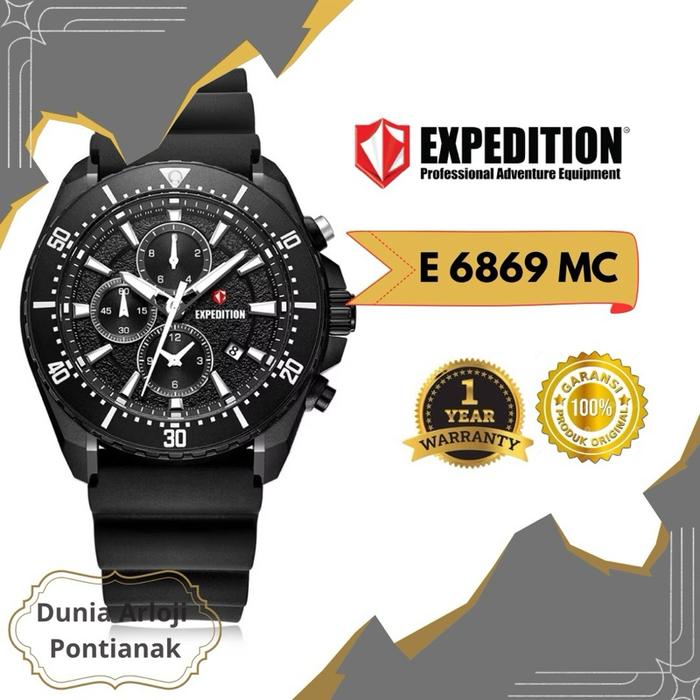 [ Dunia Arloji Pontianak ] e 6869 mc jam tangan cowok sporty karet expedition