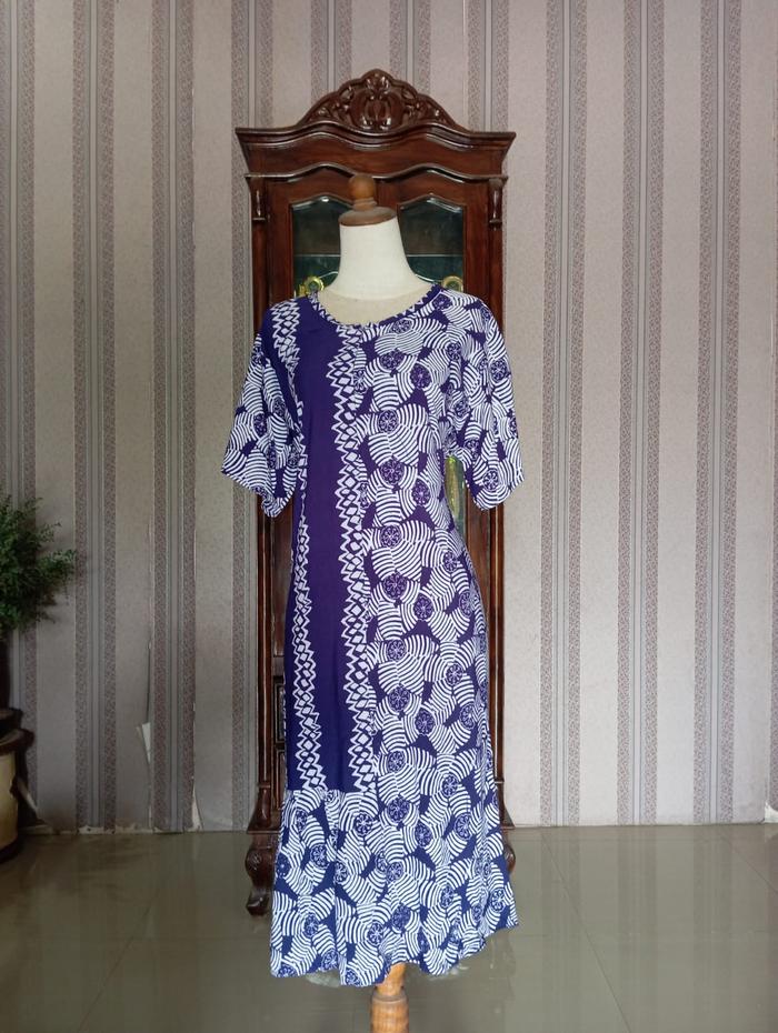 Daster QONITA Batik Lengan Pendek Bahan Santung