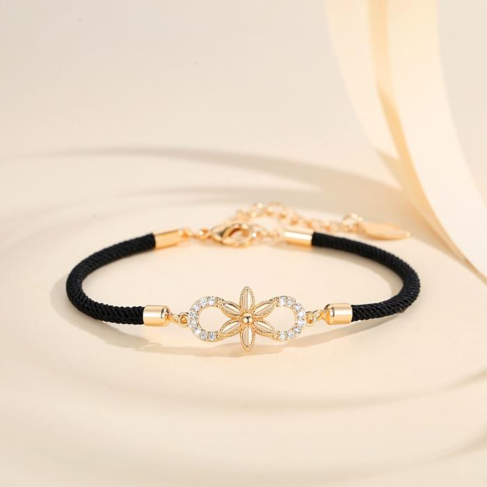 Lanme Jewelry Gelang Charm Tali Busana Gelang Titanium Wanita Anti Karat Fashion Aksesoris Y986