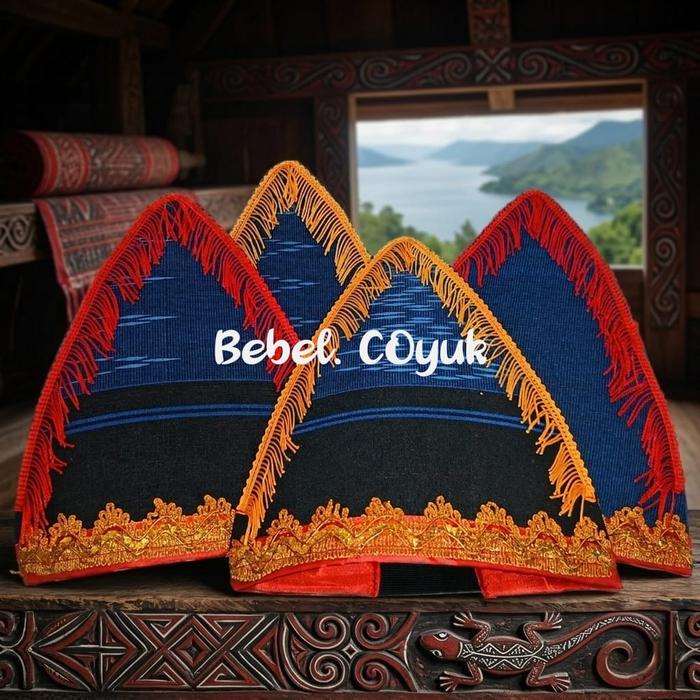 Topi Sibolang Dewasa / Topi Pria Dewasa / Etnik Batak Toba / Kostum Tradisional