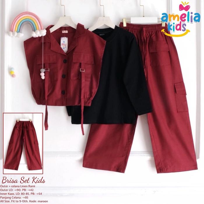 Setelan Celana Inner dan Outer BRISA untuk Anak-anak oleh Amelia - Fashion