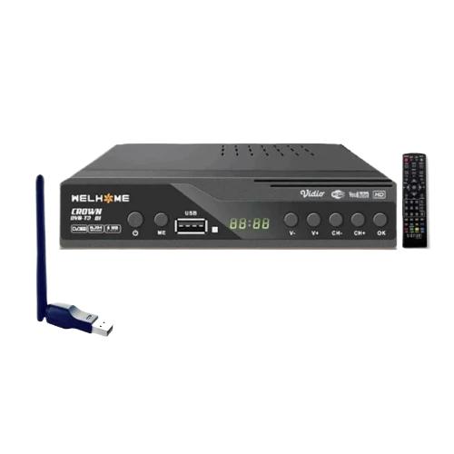 Set Top Box Tv Digital Welhome DVB T2 EWS UHV HD / STB WELHOME