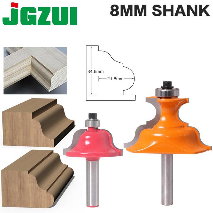 2pc 8mm Shank Wainscoting Roman Ogee & Pedestal Router Bit C3 Carbide