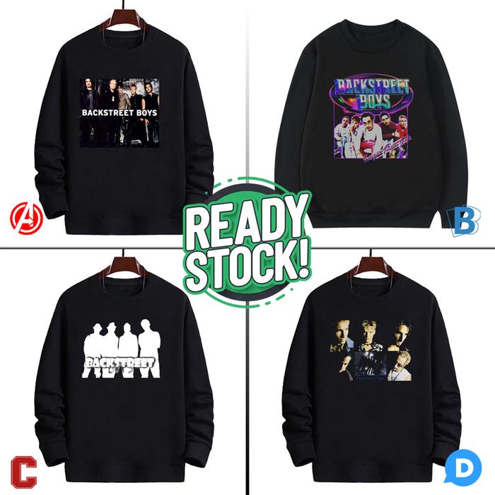 Sweater Backstreet Boys Crewneck Bahan Cotton Fleece | Ready Stock Siap Kirim | Langsung Order Aja