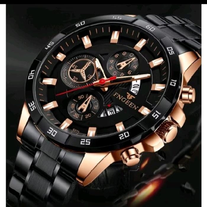 FNGEEN5225 jam tangan pria luxury stainlees steel sport quartz