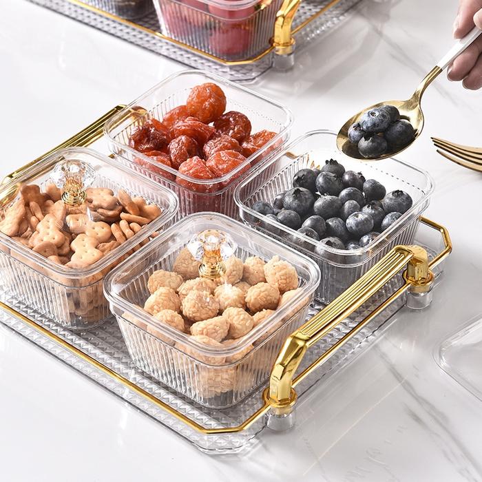 【Ramadan✨】Snack Tray Snack Bowl Tempat Saji Snack Cemilan Kotak Makanan Toples Lebaran Set Nampan To