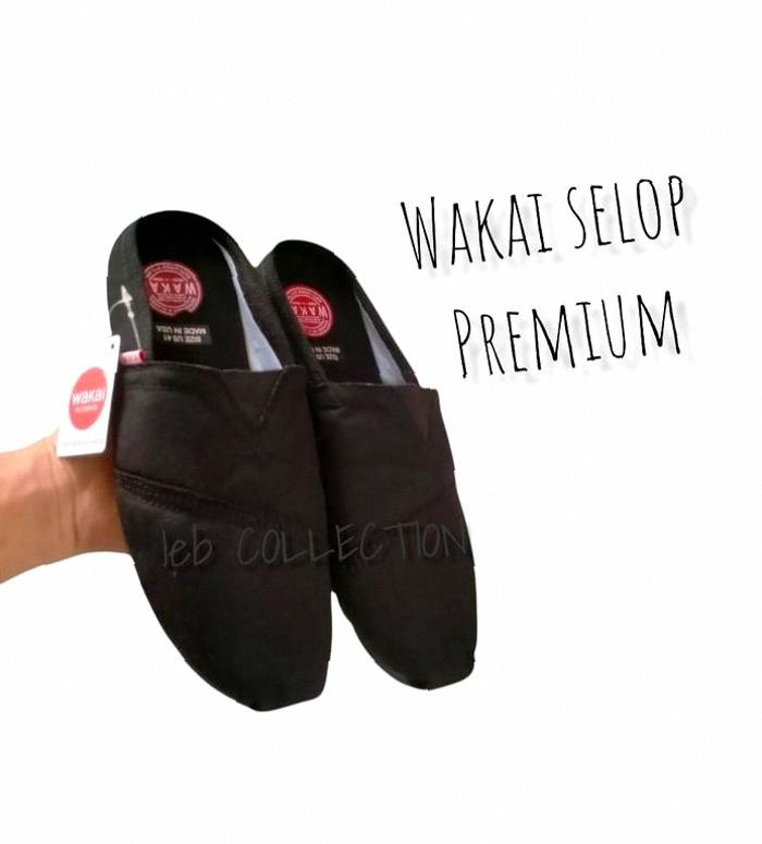 Sepatu wakai sepatu selop sepatu BUSTONG slip on pria dan wanita selop pria dan wanita canvas sol ka