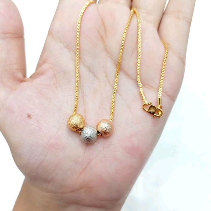 KALUNG LAPIS EMAS PLUS LIONTIN BOLA BOLA 3