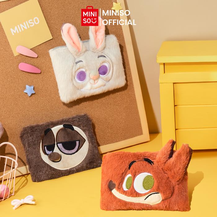 MINISO x  Disney Zootopia Collection Plush Coin Purse (Flash, Judy, Nick) | MINISO Disney Zootopia, 