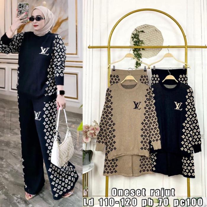 Unnie_Boutique Set Cel LV/Set Cel Rajut/Viral
