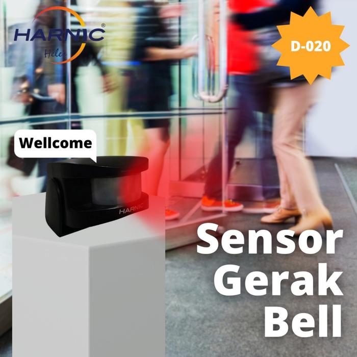 Bel Pintu - Bel Rumah - Doorbell harnic heles Sensor Gerak - D 020 - Hitam