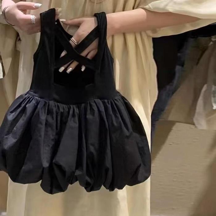 [Mr.Gabor] Dress hitam lucu anak perempuan 1 - 5 tahun / Ball gown mini dress / BUBU DRESS